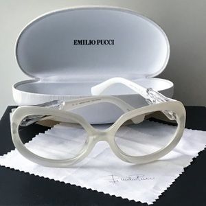 Emilio Pucci Pearl White Sunglasses